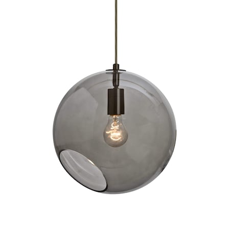 Besa Lighting Maestro 12 Cord Pendant, Smoke, Bronze Finish, 1x60W Medium base 1JT-MAESTRO12SM-BR